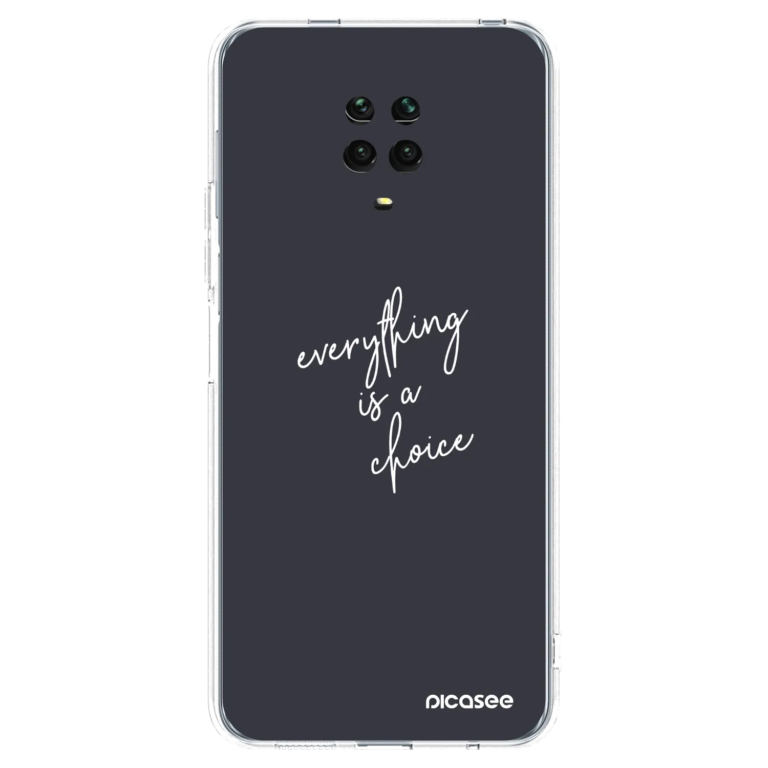 Picasee διαφανής θήκη σιλικόνης Xiaomi Redmi Note 9S - Everything is a choice