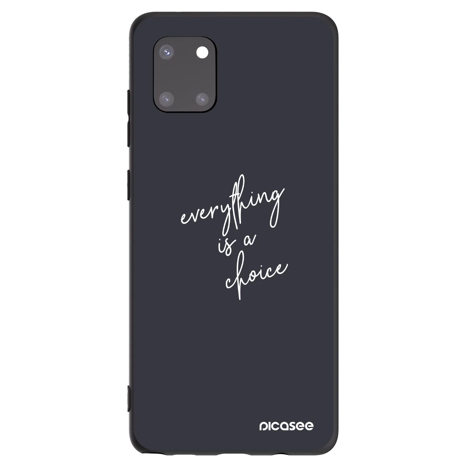Picasee Μαύρη θήκη σιλικόνης για Samsung Galaxy Note 10 Lite N770F - Everything is a choice