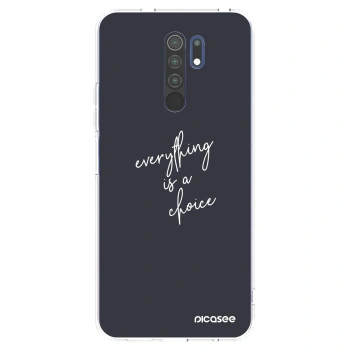 Picasee διαφανής θήκη σιλικόνης Xiaomi Redmi 9 - Everything is a choice