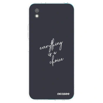 Picasee Μαύρη θήκη σιλικόνης για Xiaomi Redmi 9A - Everything is a choice