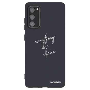 Picasee Μαύρη θήκη σιλικόνης για Samsung Galaxy S20 FE - Everything is a choice