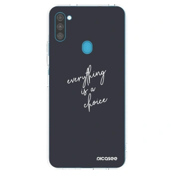 Picasee διαφανής θήκη σιλικόνης Samsung Galaxy M11 - Everything is a choice