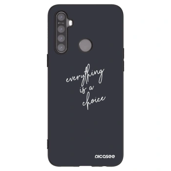 Picasee Μαύρη θήκη σιλικόνης για Realme 6i - Everything is a choice