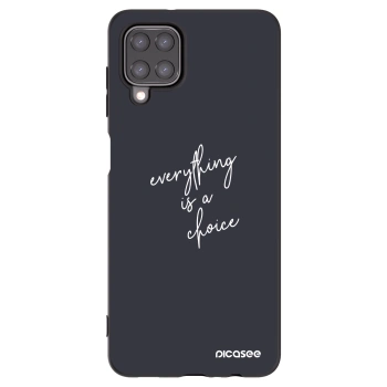 Picasee Μαύρη θήκη σιλικόνης για Samsung Galaxy A12 A125F - Everything is a choice