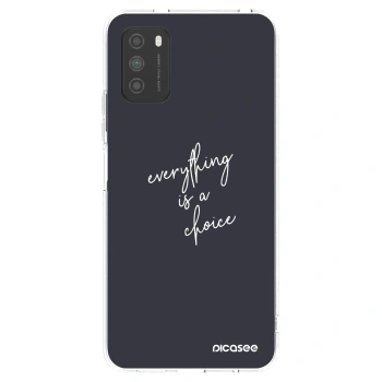 Picasee διαφανής θήκη σιλικόνης Xiaomi Poco M3 - Everything is a choice