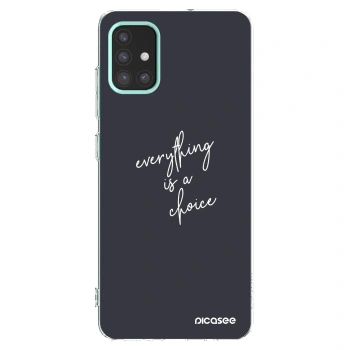 Picasee διαφανής θήκη σιλικόνης Samsung Galaxy M31s - Everything is a choice