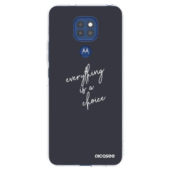 Picasee διαφανής θήκη σιλικόνης Motorola Moto G9 Play - Everything is a choice