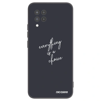 Picasee Μαύρη θήκη σιλικόνης για Samsung Galaxy A42 A426B - Everything is a choice