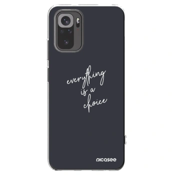 Picasee διαφανής θήκη σιλικόνης Xiaomi Redmi Note 10S - Everything is a choice