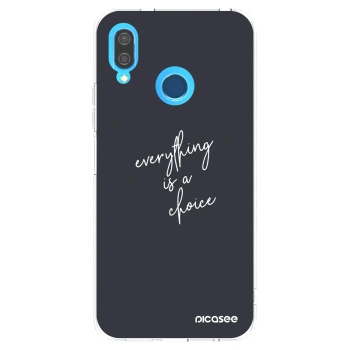 Picasee διαφανής θήκη σιλικόνης Huawei P20 Lite - Everything is a choice