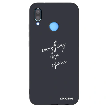 Picasee Μαύρη θήκη σιλικόνης για Huawei P20 Lite - Everything is a choice