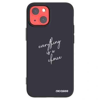 Picasee Μαύρη θήκη σιλικόνης για Apple iPhone 13 mini - Everything is a choice