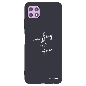 Picasee Μαύρη θήκη σιλικόνης για Samsung Galaxy A22 A226B 5G - Everything is a choice