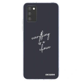 Picasee διαφανής θήκη σιλικόνης Samsung Galaxy A02s A025G - Everything is a choice