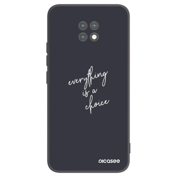 Picasee Μαύρη θήκη σιλικόνης για Xiaomi Redmi Note 9T - Everything is a choice