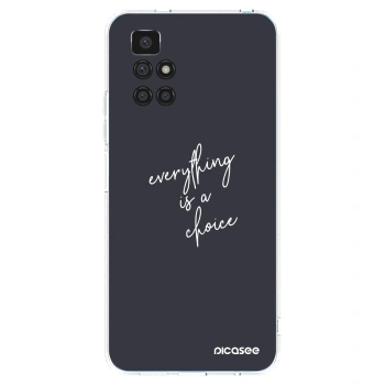 Picasee διαφανής θήκη σιλικόνης Xiaomi Redmi 10 - Everything is a choice