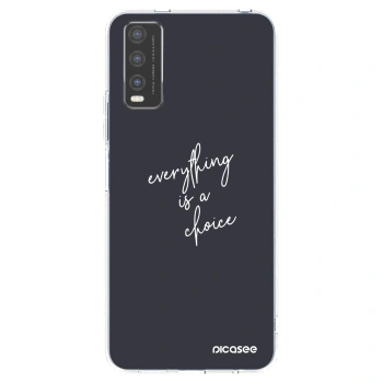 Picasee διαφανής θήκη σιλικόνης Vivo Y20s - Everything is a choice