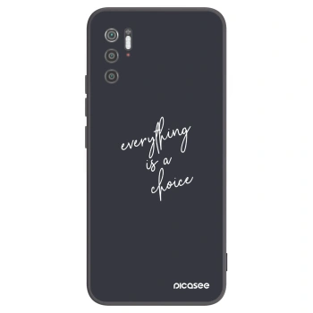 Picasee Μαύρη θήκη σιλικόνης για Xiaomi Poco M3 Pro 5G - Everything is a choice