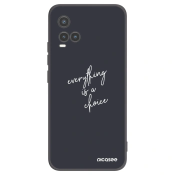 Picasee Μαύρη θήκη σιλικόνης για Vivo Y33s - Everything is a choice