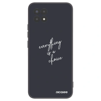 Picasee Μαύρη θήκη σιλικόνης για Realme 8i - Everything is a choice