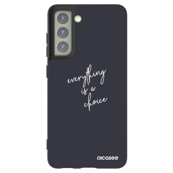 Picasee Μαύρη θήκη σιλικόνης για Samsung Galaxy S21 FE 5G - Everything is a choice
