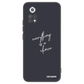 Picasee Μαύρη θήκη σιλικόνης για Xiaomi Poco X4 Pro 5G - Everything is a choice