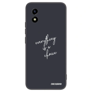 Picasee Μαύρη θήκη σιλικόνης για Vivo Y01 - Everything is a choice