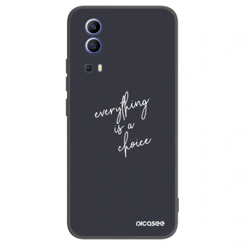 Picasee Μαύρη θήκη σιλικόνης για Vivo Y52 5G - Everything is a choice