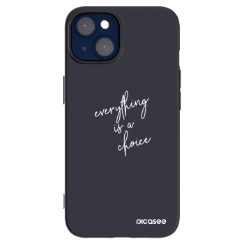 Picasee Μαύρη θήκη σιλικόνης για Apple iPhone 14 - Everything is a choice
