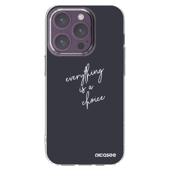Picasee διαφανής θήκη σιλικόνης Apple iPhone 14 Pro - Everything is a choice