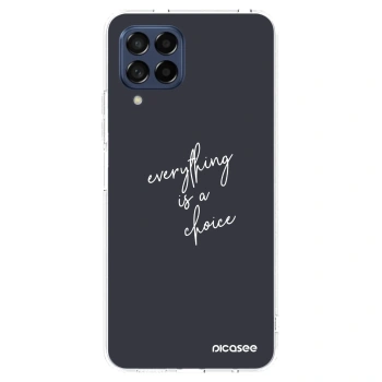 Picasee διαφανής θήκη σιλικόνης Samsung Galaxy M53 5G - Everything is a choice