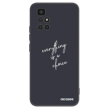 Picasee Μαύρη θήκη σιλικόνης για Xiaomi Redmi 10 (2022) - Everything is a choice