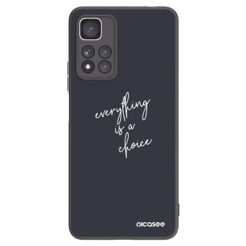 Picasee Μαύρη θήκη σιλικόνης για Xiaomi Redmi Note 11 Pro+ 5G - Everything is a choice