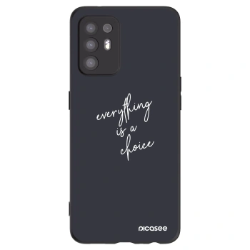 Picasee Μαύρη θήκη σιλικόνης για OPPO A94 5G - Everything is a choice