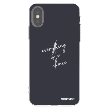Picasee διαφανής θήκη σιλικόνης Apple iPhone X/XS - Everything is a choice
