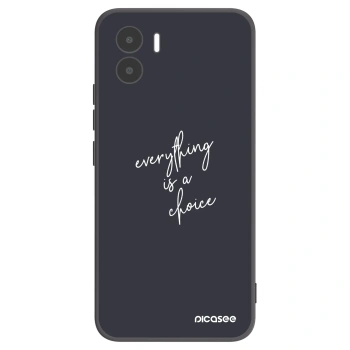 Picasee Μαύρη θήκη σιλικόνης για Xiaomi Redmi A1 - Everything is a choice