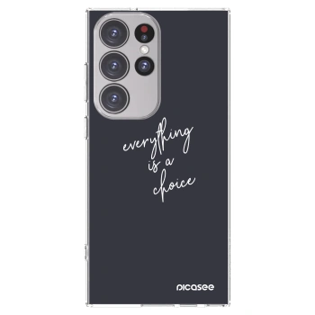 Picasee διαφανής θήκη σιλικόνης Samsung Galaxy S23 Ultra 5G - Everything is a choice