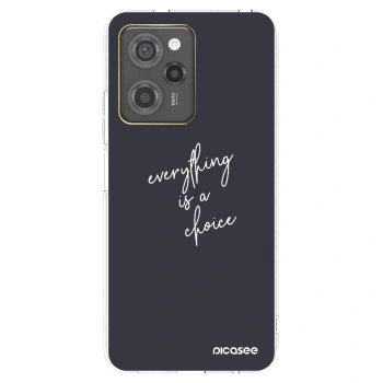Picasee Μαύρη θήκη σιλικόνης για Xiaomi Poco X5 Pro - Everything is a choice