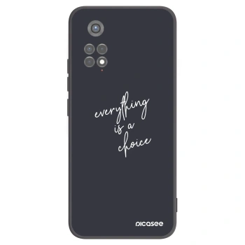 Picasee Μαύρη θήκη σιλικόνης για Xiaomi Redmi Note 11S 5G - Everything is a choice