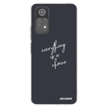 Picasee διαφανής θήκη σιλικόνης Xiaomi Redmi Note 11S 5G - Everything is a choice