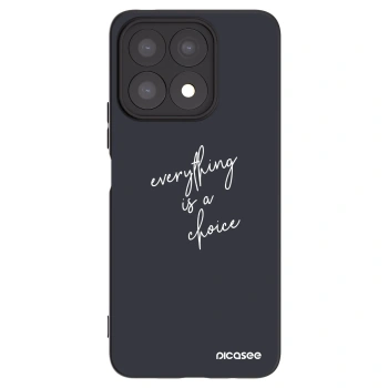 Picasee Μαύρη θήκη σιλικόνης για Honor X8a - Everything is a choice