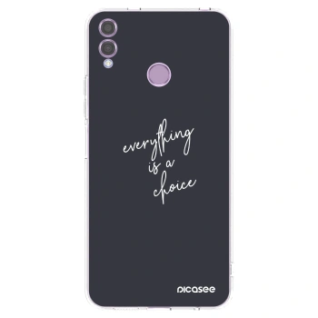 Picasee διαφανής θήκη σιλικόνης Honor 8X - Everything is a choice