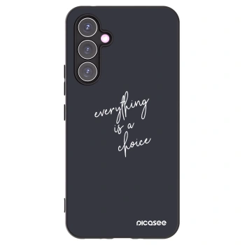 Picasee Μαύρη θήκη σιλικόνης για Samsung Galaxy A54 5G A546B - Everything is a choice