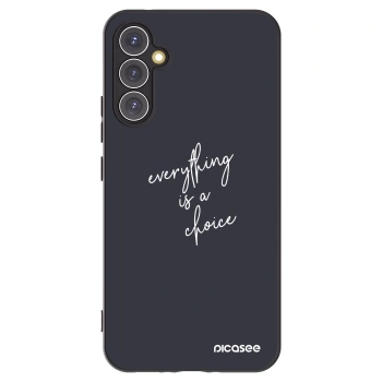 Picasee Μαύρη θήκη σιλικόνης για Samsung Galaxy A34 5G A346B - Everything is a choice