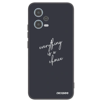 Picasee Μαύρη θήκη σιλικόνης για Xiaomi Redmi Note 12 5G - Everything is a choice