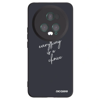 Picasee Μαύρη θήκη σιλικόνης για Honor Magic5 Pro - Everything is a choice