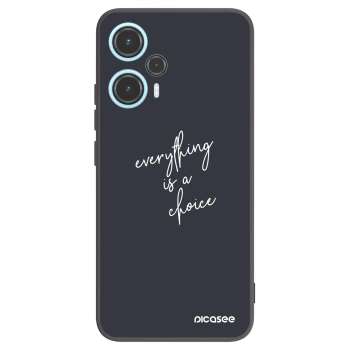 Picasee Μαύρη θήκη σιλικόνης για Xiaomi Poco F5 - Everything is a choice
