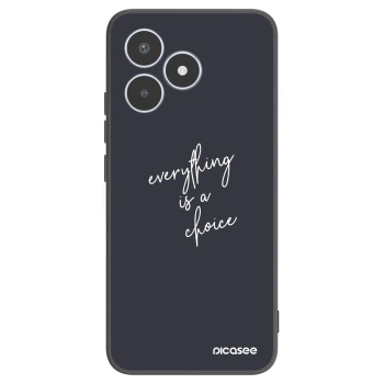 Picasee Μαύρη θήκη σιλικόνης για Realme C53 - Everything is a choice