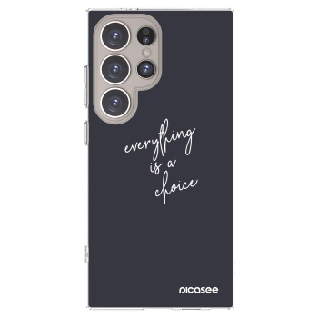 Picasee διαφανής θήκη σιλικόνης Samsung Galaxy S24 Ultra S928B 5G - Everything is a choice
