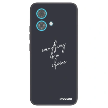 Picasee Μαύρη θήκη σιλικόνης για Motorola Edge 40 Neo - Everything is a choice